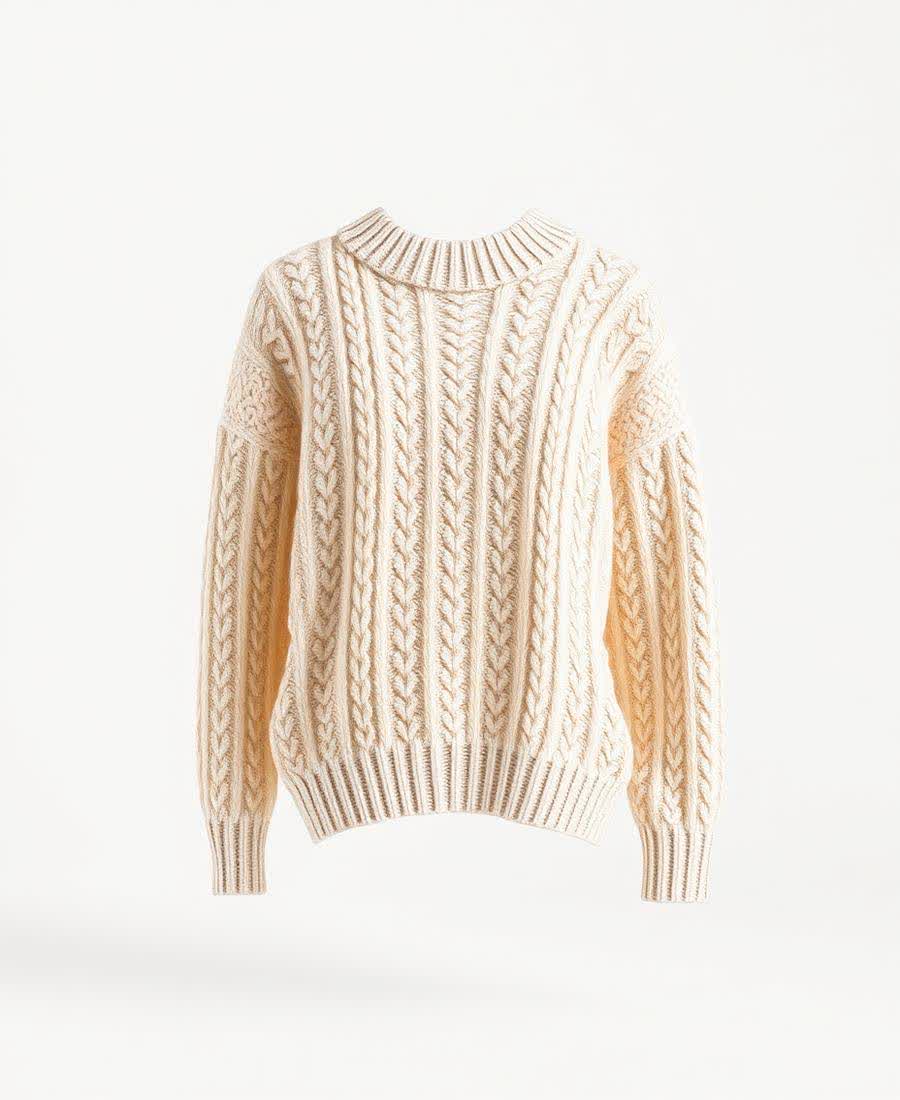Cream Cable Knit Sweater