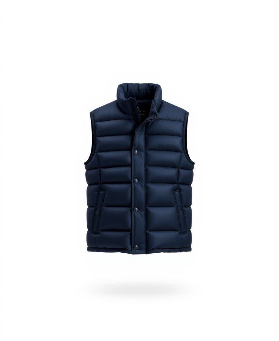 Navy Down Vest